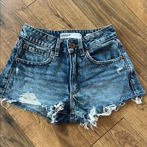 Garage Blue Jean Shorts Distressed High-Waisted size 00, 23